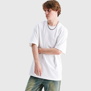 All'ingrosso a buon mercato prezzo 100% cotone bianco t-Shirt da <span class=keywords><strong>uomo</strong></span> con stampa personalizzata con grafica t-Shirt a tracolla da <span class=keywords><strong>uomo</strong></span> oversize - Product Image 2