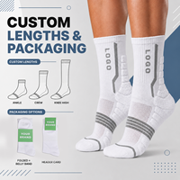 Chaussettes de sport en tissu éponge pour hommes et femmes, respirantes, mi-hautes, avec logo personnalisé, conception OEM, pour le basketball et la course à pied