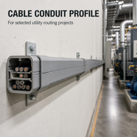 Profilé de conduit de câbles en PRV avec service de découpe pour les couloirs utilitaire, les salles d'équipement et les projets de routage de câbles industriels