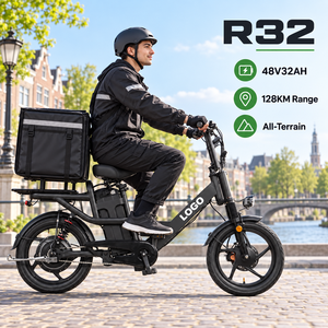 จักรยานบรรทุกไฟฟ้า LOGO R32 ขนาด 18 นิ้ว 48V32AH ระยะทาง 128 กม. จักรยานส่งของทุกสภาพพื้นผิว พร้อมดิสก์เบรก - Product Image 1