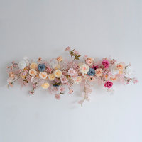 Fleurs artificielles murales pour toile de fond de mariage, vente en gros, conception personnalisée, décoration événementielle, fournisseur d'usine, commande en gros