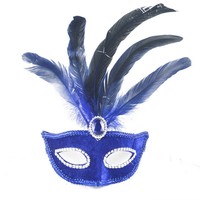 Masque de carnaval vénitien amusant pour cosplay, masque de fête à plumes pour Mardi Gras, accessoires de fête, décoration de Noël