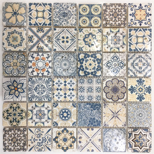 Jbn thiết kế hiện đại đá tự nhiên đá cẩm thạch khảm gạch đầy màu sắc vuông khảm thủy tinh cho phòng tắm và sử dụng ngoài trời và trang trí tường - Product Image 4