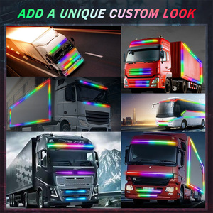 24V 5050 60SMD Cob Rgb Éclairage D'avertissement Led Bande Lumineuse Led Grille Bandes Lumineuses Pour Camion Remorque Camion Caravane - Product Image 6