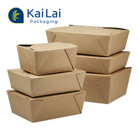 Boîtes à nouilles modernes Kailai pour fêtes de mariage, non imprimées, biodégradables, en papier kraft recyclé, pour emporter