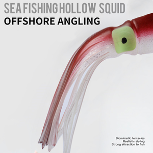 WEIHE 31cm 67g Leurre souple de pêche en mer en forme de pieuvre creuse pour la pêche en haute mer, sur la plage, en rivière et en ruisseau, pour la dorade - Product Image 4