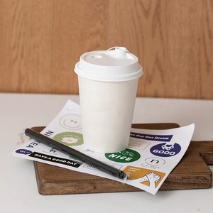 ODM/OEM Biodegradable White Paper Cups Custom Logo Printed Single Wall Hot Drink Coffee Cup - Product Image 3