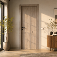 Porte intérieure moderne en PVC imperméable Belson, construction composite en WPC, pour chambre à coucher, appartement, hôtel, hôpital, insonorisée