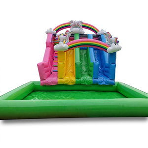 Toboggan aquatique gonflable licorne <span class=keywords><strong>avec</strong></span> <span class=keywords><strong>piscine</strong></span> pour <span class=keywords><strong>location</strong></span> commerciale et événements - Product Image 2