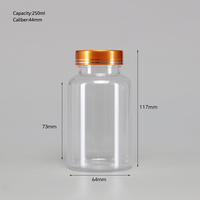 Bouteilles en plastique vides en gros avec bouchon à vis pour l'emballage de capsules de vitamines et de compléments alimentaires