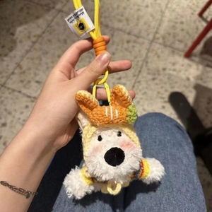 2025 lindo perro llavero de peluche bolsa colgante suave esponjoso dibujos animados garabateado encantador juguete de piel llavero ligero Material para regalos diarios - Product Image 4