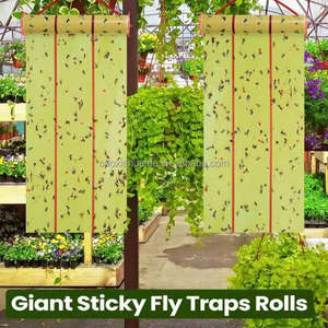 Piège à insectes en gel pour plantes d'intérieur, rouleau de bandes adhésives anti-mouches et <span class=keywords><strong>mites</strong></span>, non toxique, utilisation intérieure, sûr, imperméable, jetable, pour périmètre domestique - Product Image 6