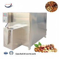 Machine à torréfier les noix, les châtaignes, les arachides et les amandes JINCHENG 25-300 kg/lot, chauffage au gaz ou électrique, tension personnalisable, garantie 1 an