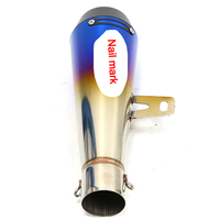 Système d'échappement arrière universel pour moto Kinlon, en acier inoxydable, 51 mm, 60 mm, embout d'échappement à glissière, silencieux
