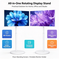 Kios Layar Sentuh Putar 27 Inci Android Digital Signage 1920X1080 dengan Dudukan Lantai untuk Periklanan