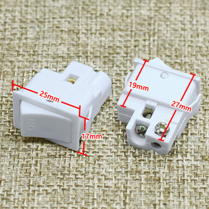 Interruptor de encendido para calentador de baño, 25x17mm, 10A, tipo botón, interruptor único para iluminación y calefacción - Product Image 1