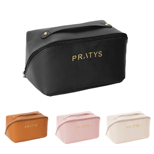 Large PU Leather <strong>Makeup</strong> Bag Travel Organizer Multi Compartments Waterproof Cosmetic <strong>Case</strong> for Women - Product Image 2