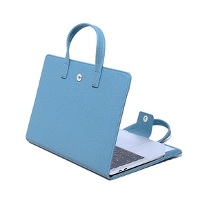 Étui pour ordinateur portable imperméable fourni par l'usine, sac à main promotionnel avec poignée, fabriqué en matériau PU - Product Image 4