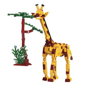 T2020 Animal Lion <b>Building</b> <b>Blocks</b> Cross-border Transformable Model Assembly Giraffe Toy Ornament for Elementary School Students - Product Image 5