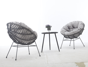 Outdoor Garden Patio Furniture Factory Wholesale <strong>Euro</strong> Hot Sale Cheap UV Pe Rattan Wicker 3 Pcs Bistro <strong>Chair</strong> and Table Dining Set - Product Image 2