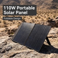 Panneau solaire monocristallin pliable 110W ETFE IP65 étanche, chargeur portable avec MC4 DC USB pour camping-car et camping