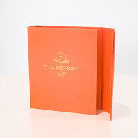 Porte-documents de luxe en lin avec mécanisme de reliure métallique pour présentations professionnelles