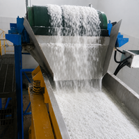 Centrifugeuse à poussoir à double étage pour la déshydratation du sel marin