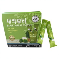 Poudre de Jus Vert Probiotique Coréen Transfrontalier, Substitut de Poudre de Barley Tendre 45g (15 Sachets) Boisson Solide