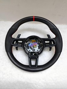 Volante Sportivo in Pelle Nappa Premium con Indicatore Giallo per <span class=keywords><strong>Porsche</strong></span> Macan Panamera 911 718 <span class=keywords><strong>918</strong></span> <span class=keywords><strong>Spyder</strong></span>, Aggiornamento da Vecchio a Nuovo - Product Image 5