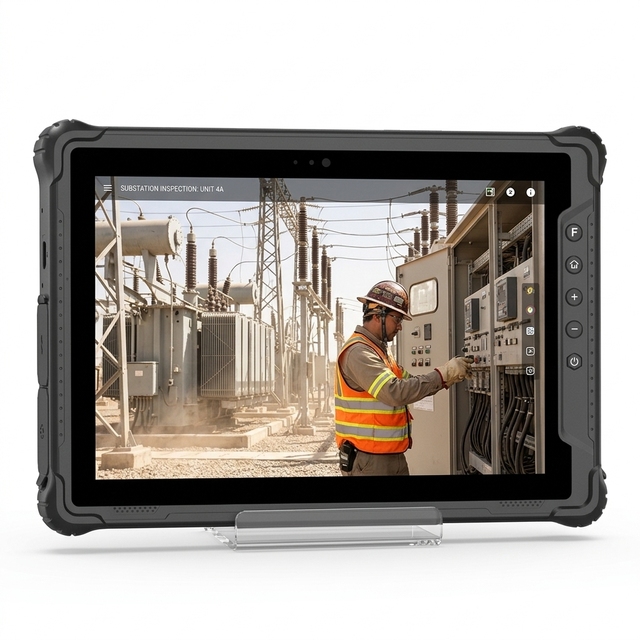 M105Q 10 Inch AI Rugged Tablet Android NFC Fingerprint Barcode Scanner ODM HDMI RJ45 USB Type-C 5G for Industrial Manufacturing