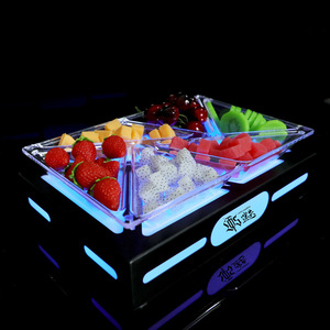 Plateau à fruits lumineux à LED, plateau divisé pour bars, KTV, discothèques, plat à collation créatif avec base lumineuse, garantie de 3 ans - Product Image 3