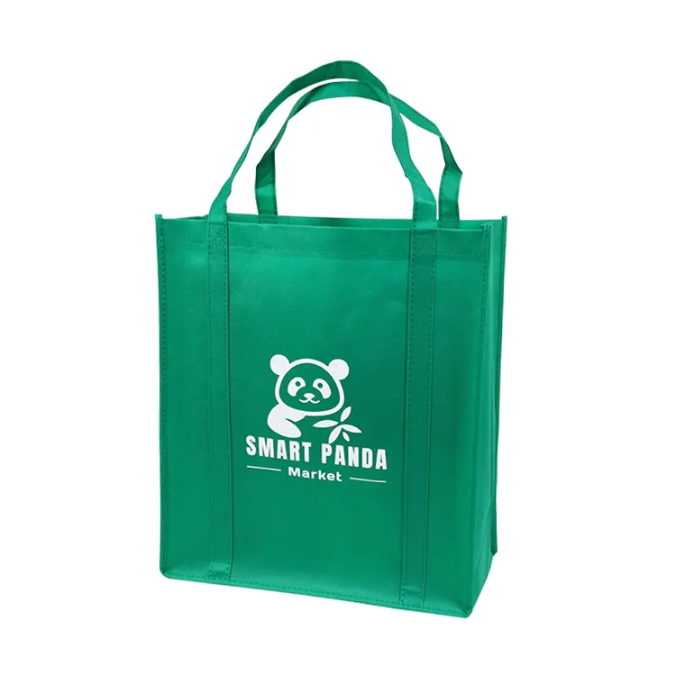 Logotipo personalizado Impressão De Luxo Ouro Metálico Presente Laser Não Tecido Saco Reutilizável Tote Shopping Bag