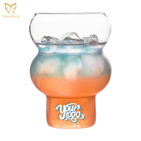 Verres à cocktail en forme de gourde de 540 ml, verre à boire transparent, verre borosilicate de haute qualité, tasse à café et à lait
