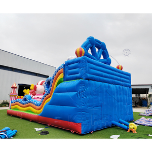 2025 Popular Commercial Castle Kids <b>Inflatable</b> <b>Bouncer</b> Bounce House Playground Ferris Wheel Bouncy Castle for Party with Slide - Product Image 3