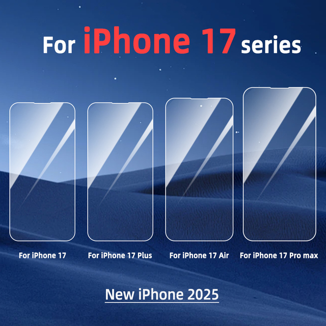 Premium 3D Large Curve Explosion-proof Tempered Glass Screen Protector for iPhone 17  Pro 16 Pro Max Mobile Phone Accessories