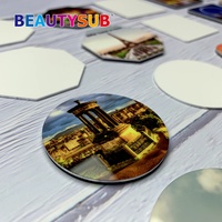 BEAUTYSUB 1.15mm brillant blanc HD Sublimation aluminium avec métal magnétique imprimable sublimable personnalisé blanc vente chaude colorant brillant