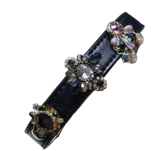 Nieuwe afneembare en vervangbare luxe lederen hondenhalsband met accessoires, aanpasbare hondenhalsband, huisdierbenodigdheden - Product Image 1
