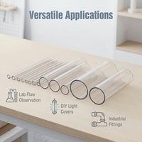 Tube en acrylique opale transparent pour diffuseur de lumière LED, tuyau PMMA, diamètre personnalisé, longueur 2000 mm, service de découpe pour éclairage de lampe