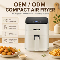 Friteuse à air numérique 4L 1000W avec fenêtre visible, commande tactile numérique, appareil de cuisine compact