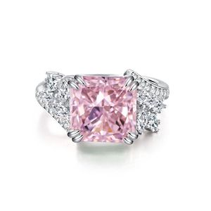 Anillos de Joyería Fina de Plata de Ley S925 con Circonita Cúbica de Corte Flor de Hielo y Diamante <span class=keywords><strong>Rosa</strong></span> para Mujer, Venta al por Mayor en Europa y América - Product Image 5