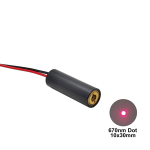 โมดูลไดโอดเลเซอร์670nm 5mW หัวเลเซอร์ปรับตำแหน่งแบบจุด10X30mm ได้ - Product Image 1