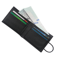 Dompet kulit Spot, klip kartu kredit ultra tipis untuk bisnis, dompet USD pria sederhana, tas kartu lipat ganda