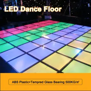 Colorful Wired LED Dance Floor Tiles For Outdoor Wedding Parties Stage Floor Decoration Lights For Entertainment Events