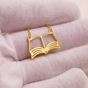 Collar con Colgante de <span class=keywords><strong>Libro</strong></span> <span class=keywords><strong>Hueco</strong></span> Único, Regalo Significativo para la Temporada de Graduación A0KD - Product Image 5
