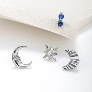 ใหม่ต่างหูเกลียว<span class=keywords><strong>ไท</strong></span>เทเนียมด้านคู่ปลายกลมไพลิน<span class=keywords><strong>ส</strong></span>ีน้ำเงินจมูกเครื่องประดับเกลียวเจาะ tragus ต่างหูขายส่ง - Product Image 3