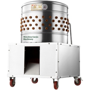 Máquina comercial de acero inoxidable para matar aves de corral, depilatoria automática de tres pájaros para pollo, pato, ganso, <span class=keywords><strong>codorniz</strong></span>, 220V - Product Image 1