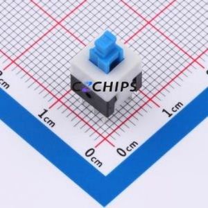 KFC8080-Z Push Button Switch DIP-6P,8x8mm Switch Double Pole Double Throw Self-Locking Square Plunger Through Hole - Product Image 1