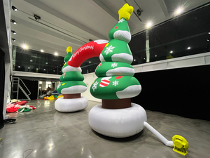 Arche gonflable pour décorations de Noël, arche gonflable en forme de sapin de Noël, ornements de sapin de Noël artificiel gonflables - Product Image 6