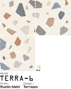 2025 Venta caliente rústico acabado mate 600X600 baldosas de suelo moderno diseño de terrazo a la venta - Product Image 3