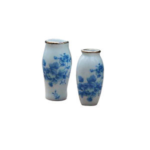 Vases en céramique bleus et blancs de style floral, modèle A1-10-45, de la marque ML, écologiques, faits à la main en Chine, avec décorations en décalcomanie - Product Image 5